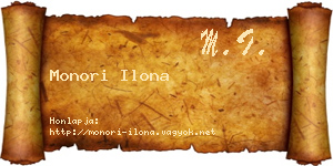 Monori Ilona névjegykártya